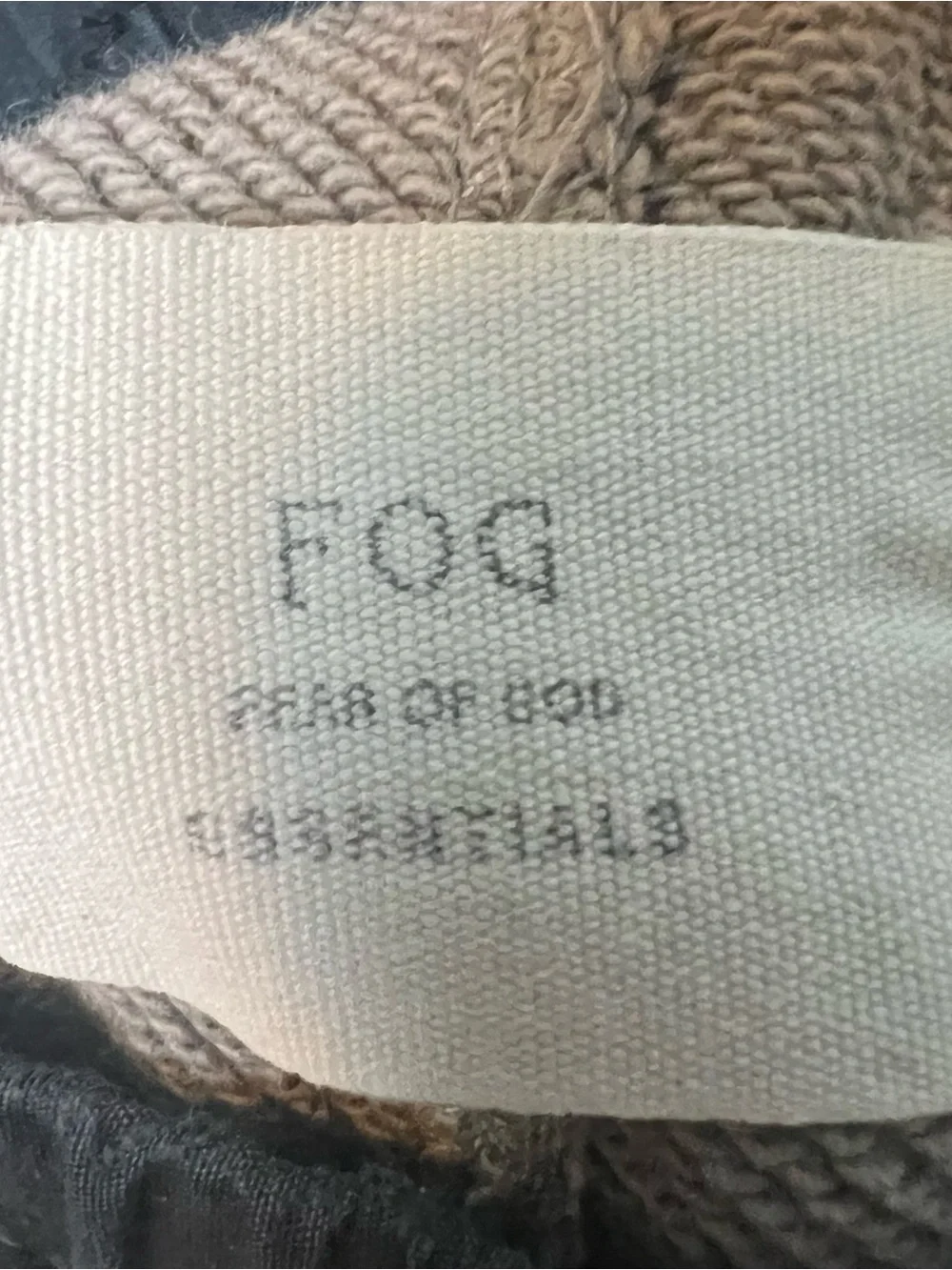 Fear of God size good